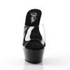 Pleaser - KISS201 Mules à talons - Chaussures de pole dance - Noir/Transparent Product image